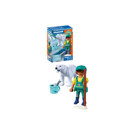 set da gioco playmobil 72090 animals & friends zoo orso polare