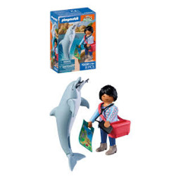 set da gioco playmobil 72091 animals & friends zoo delfino e