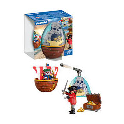 set da gioco playmobil 72100 uovo 2in1 isola dei pirati multicolore