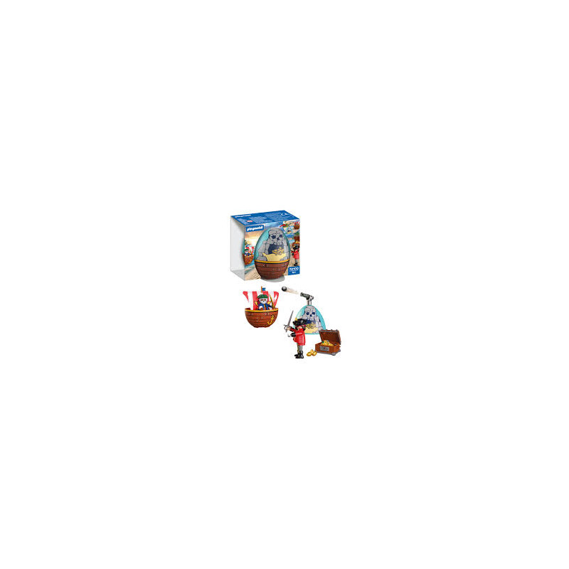 set da gioco playmobil 72100 uovo 2in1 isola dei pirati multicolore
