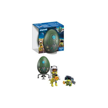 set da gioco playmobil 72103 spiel-ei uovo 2in1 missione spaziale