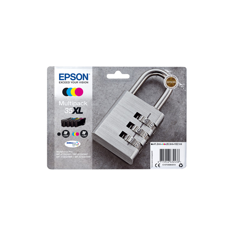 cartuccia epson multipack kcmy 35xl lucchetto [c13t35964020]