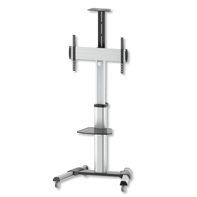 Supporto a pavimento techly con una mensola trolley tv 37-70''