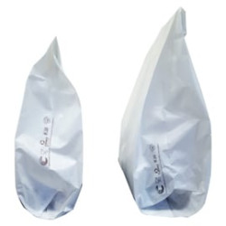 100 sacchetti bianchi 10x21cm +7,5cm in carta kraft [pf500410]