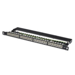 pannello patch digitus class e 19" 24p cat6 schermato grigio