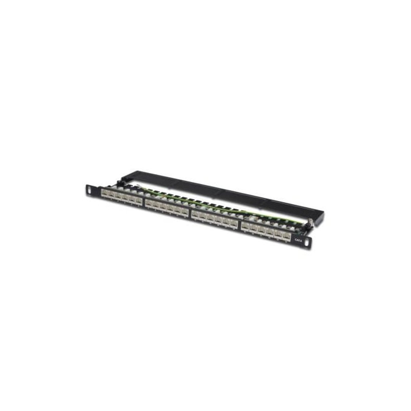 pannello patch digitus class e 19" 24p cat6 schermato grigio