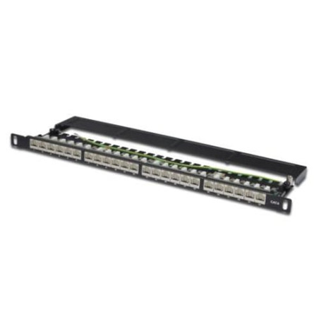 pannello patch digitus class e 19" 24p cat6 schermato grigio