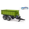 modellino bruder rimorchio per trattore 1:16 verde [02035]