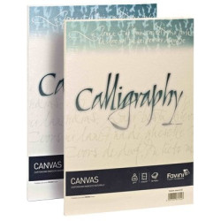 Carta favini calligraphy canvas 50 fogli a4 200gr02 avorio [a69q314]