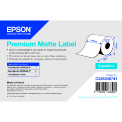 etichette epson premium matte rotolo continuo 102 mm x 60 m [c33s045741]