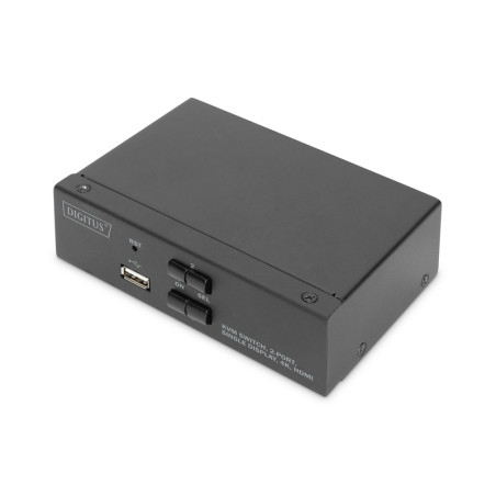switch kvm digitus 2-porte single-display 4k hdmi nero [dig]