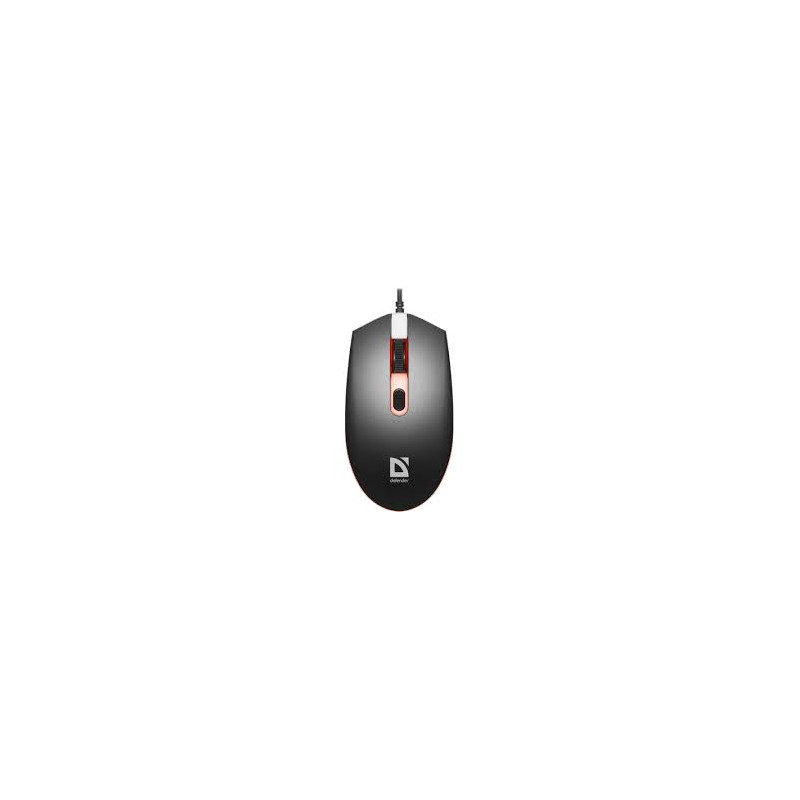 mouse da gioco defender mb-986 1600dpi 4p nero [umdfdrpg0000009]