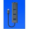 hub usb savio ak-57 hub 3 porte usb-c 3.1 gen1 grigio [nusaous3psak057]