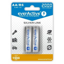 batteria ricaricabile everactive r6/aa 2000mah blister2 4pz [azeacua60000004]