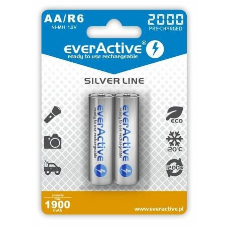 batteria ricaricabile everactive r6/aa 2000mah blister2 4pz [azeacua60000004]