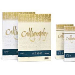 Carta favini calligraphy lino 50 fogli a4 120gr 01 bainco [a690514]