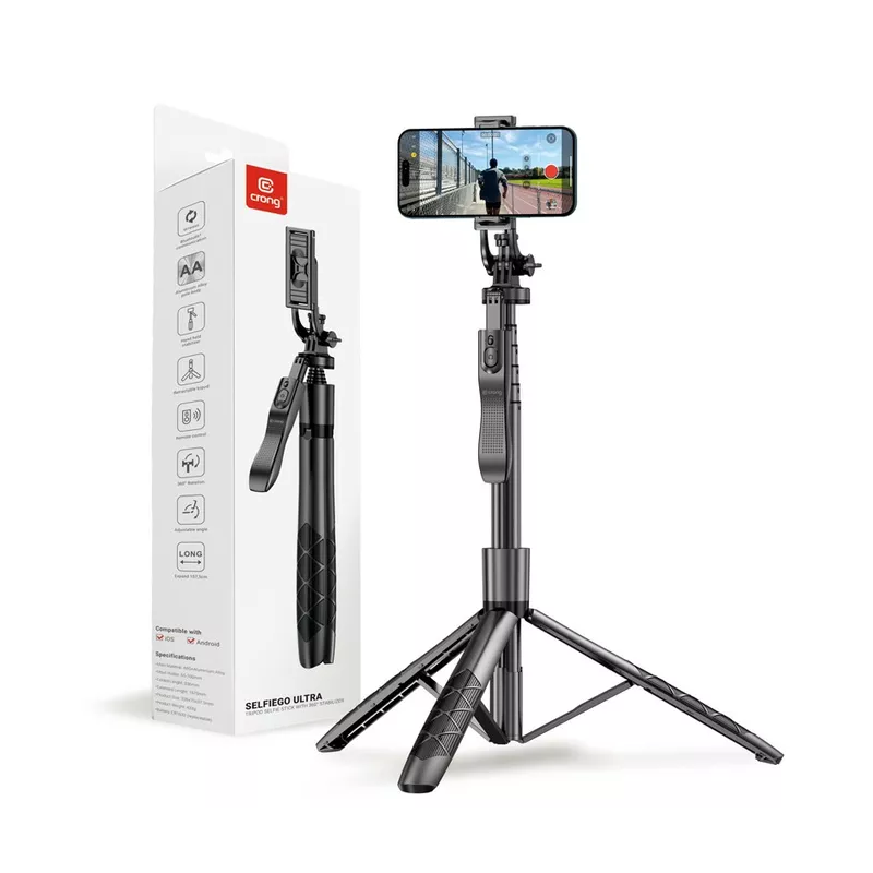 treppiede crong per bastone selfiego ultra nero [afcogscrgsgu1bl]