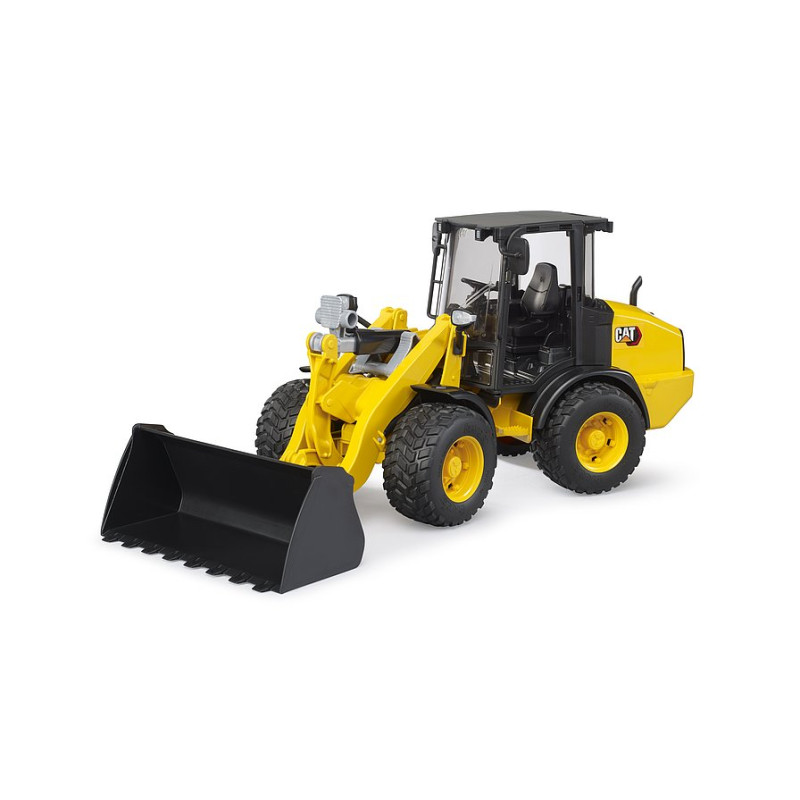 modellino bruder 02485 pala gommata articolata compatta cat giallo