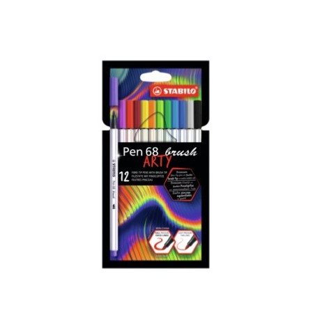 pennarello stabilo 568/12-21-20 pen 68 brush con punta flessibile