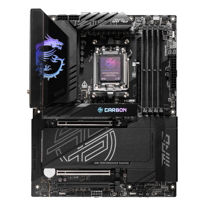 scheda madre amd msi carbon wifi mpg x870e am5 atx 4x ddr5 nero [7e49-001r]