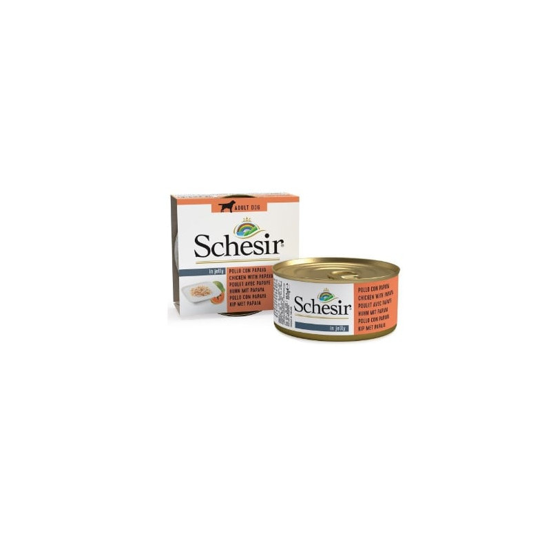 cibo umido per cani agras pet foods schesir pollo con papaya in gelatina
