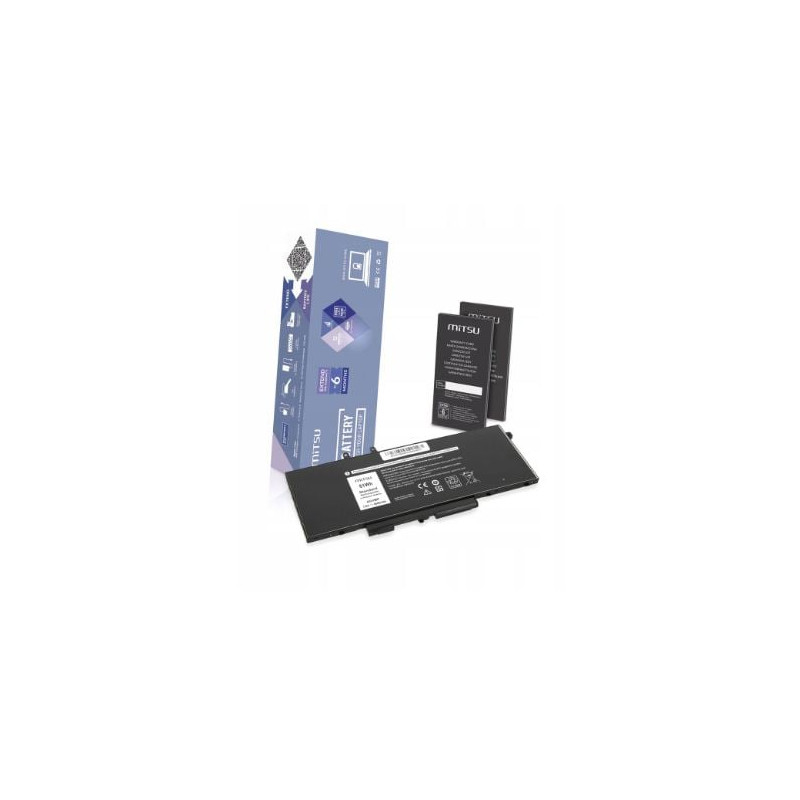 batteria notebook mitsu per dell latitude 5400 5500 5510 8000mah/61wh