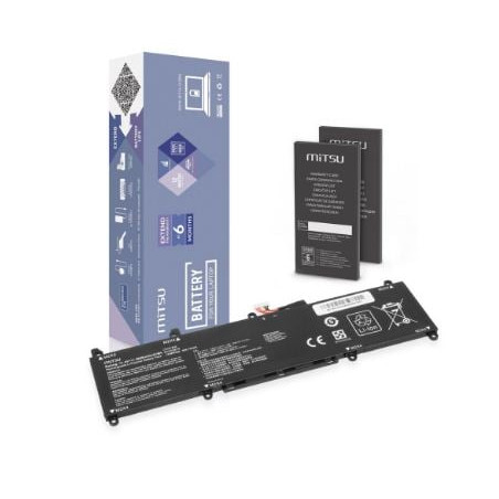 batteria notebook mitsu c31n1806 per asus vivobook 3600mah 11.4v