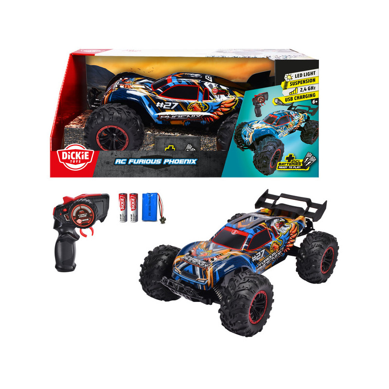 modellino dickie rc furious phoenix 1/10 multicolore [201108003]