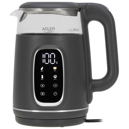 bollitore elettrico adler ad 1305 1.7l 2200w grigio [ad 1305gs]
