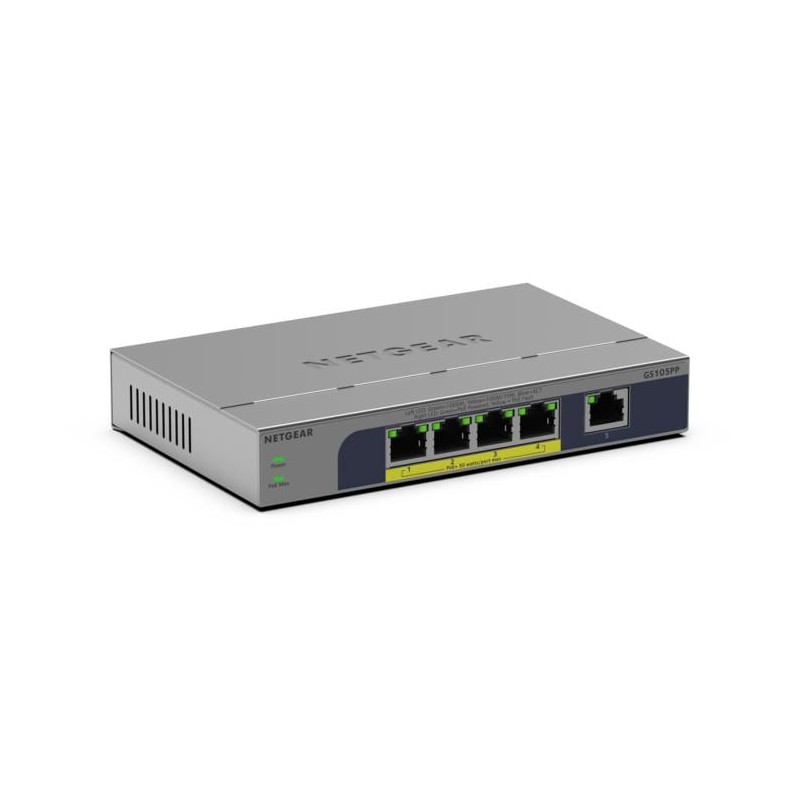 switch netgear gs105pp-300eus non gestito 5 porte gigabit ethernet