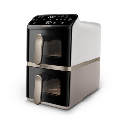 friggitrice ad aria philips ovi doppio cestello sovrapposto 10l 2750w