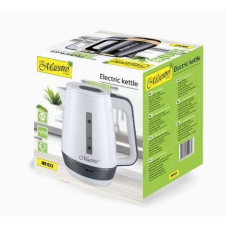 bollitore elettrico maestro 1.7l 2200w bianco [mr-033-white]