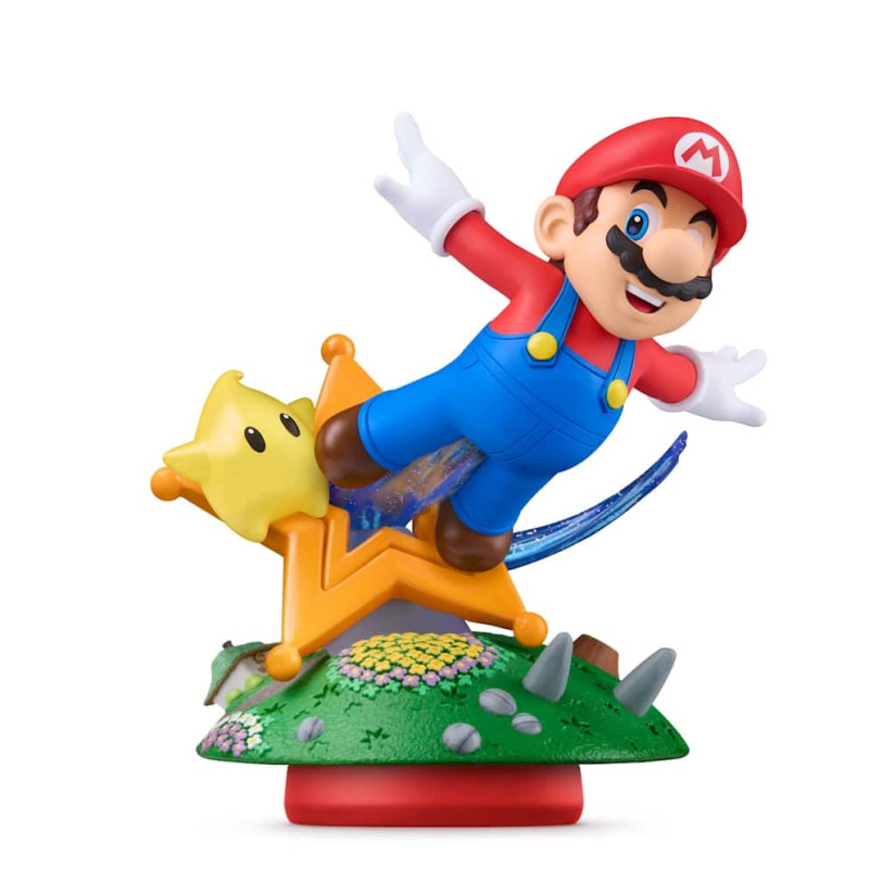 figurine nintendo super mario galaxy amiibo mario e luma 6cm multicolore