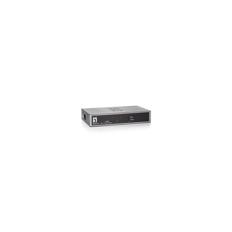 switch levelone 4ge + 1ge sfp [geu-0521]