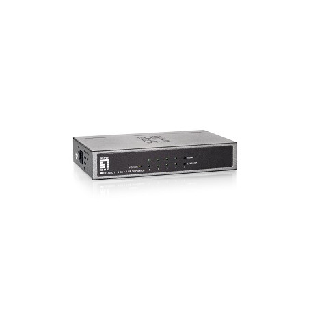 switch levelone 4ge + 1ge sfp [geu-0521]