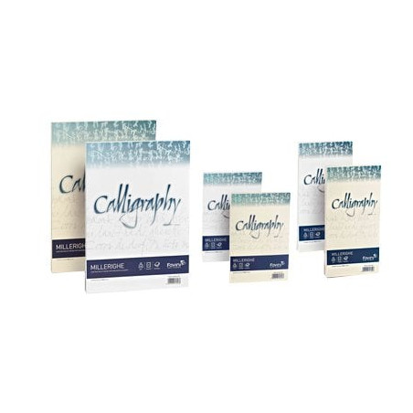 Carta favini calligraphy millerighe 50 fogli a4 2100gr 02 avorio