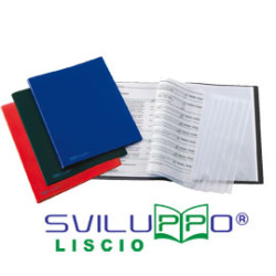 portalistini a buste fisse favorit 22x30 20 buste blu liscio sviluppo