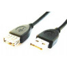 cavo usb gembird usb/usb 2.0 a m/f 3m nero [ccp-usb2-amaf-10]