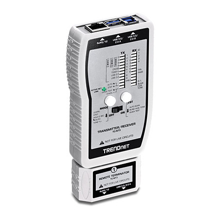 Tester per cavi trendnet vdv & usb con tasca fino a 300m [tc-nt3]