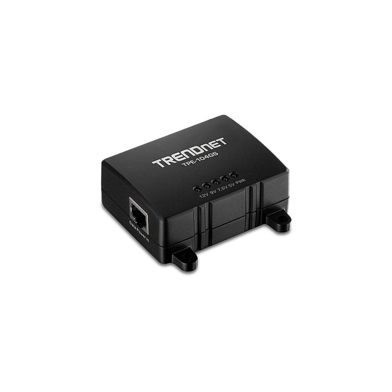 Poe injector trendnet splitter gigabit 5v/7,5v/9v/12 v [tpe-104gs]