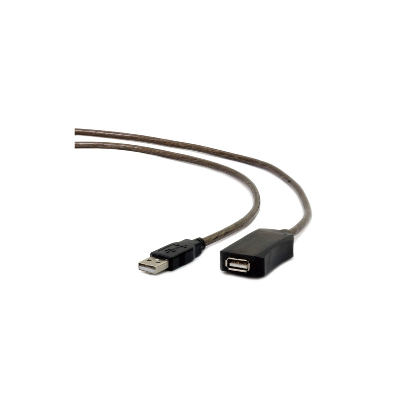 cavo gembird usb-a a usb-a m/f 5m nero [uae-01-5m]