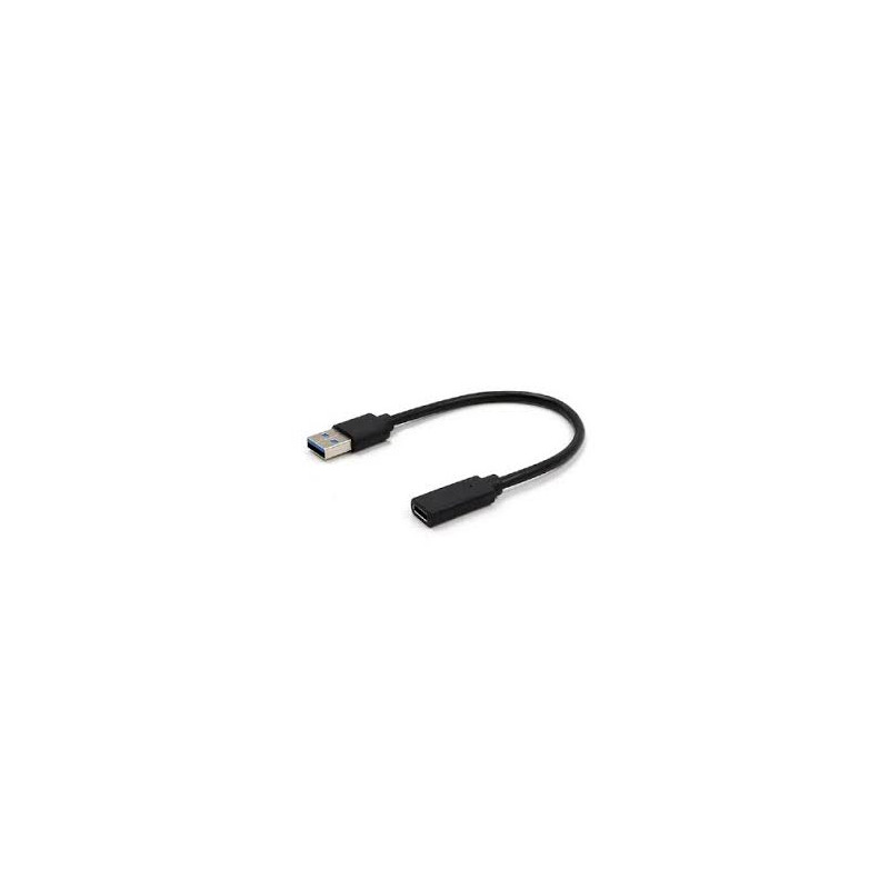 cavo gembird usb 3.1 a a type-c m/f 10cm, nero [a-usb3-amcf-01]