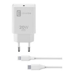 alimentatore da rete cellularline usb-c 20w