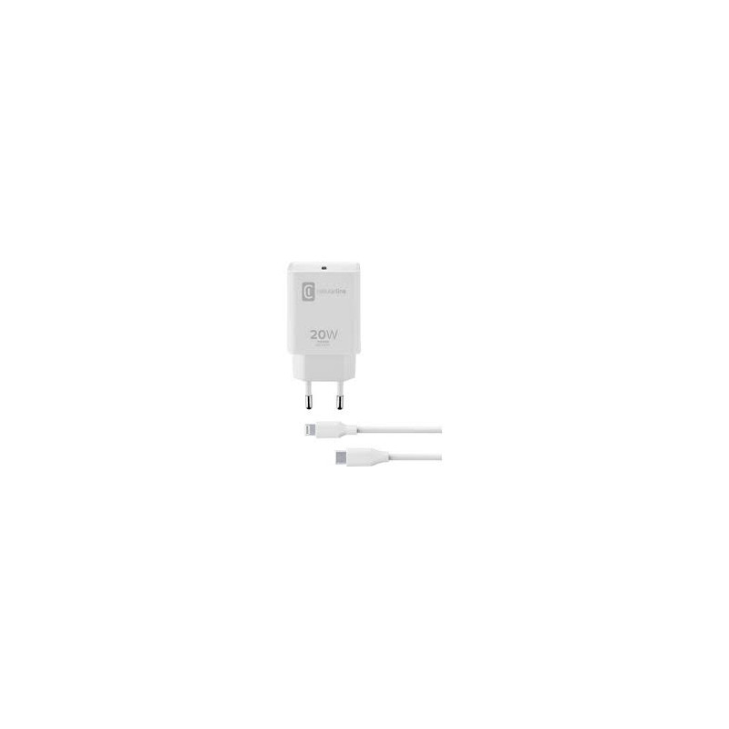 alimentatore da rete cellularline usb-c 20w