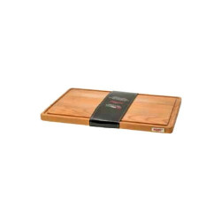 tagliere bisetti con raccoglisugo 35x23x2cm in legno di faggio [26300]