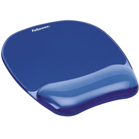 Mousepad fellowes con poggiapolsi crystal gel blu