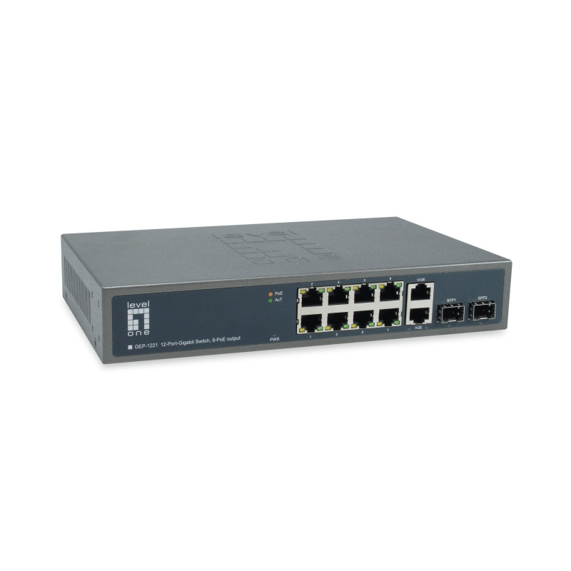 switch level one 10porte/10/100/1000/nero [gep-1221]