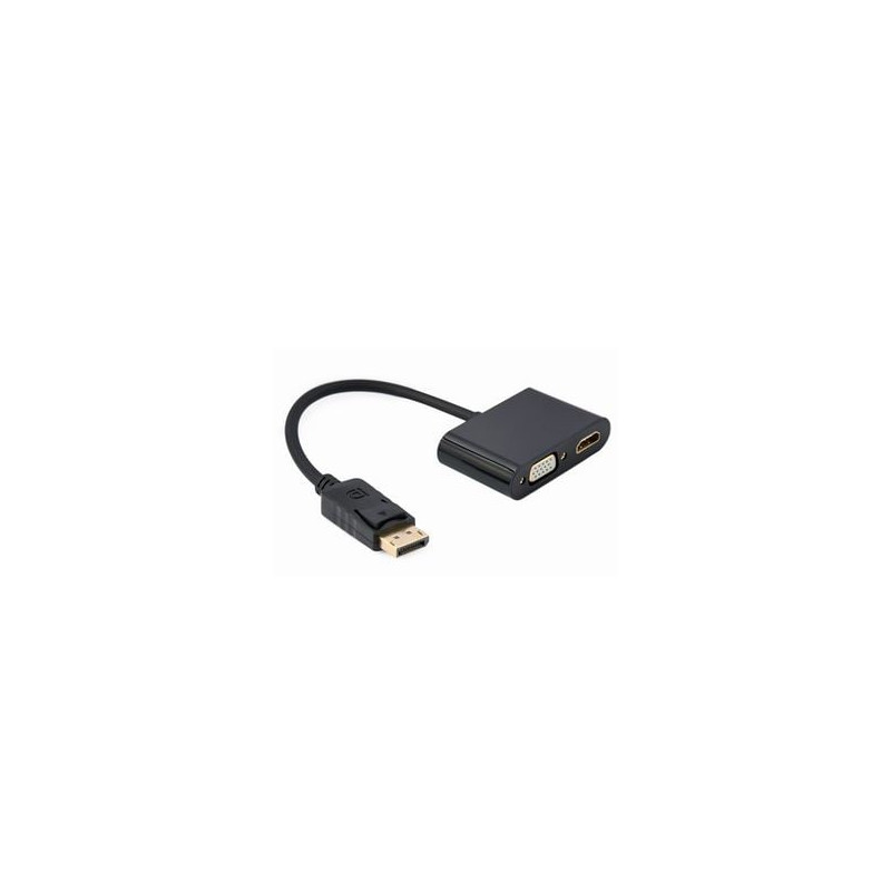 adattatore video gembird displayport hdmi a vga m/f nero [aigema000000041]