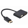 adattatore video gembird displayport hdmi a vga m/f nero [aigema000000041]
