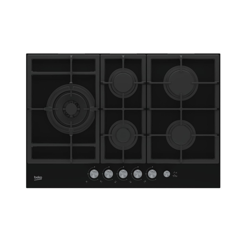 piano cottura beko hill75235s a gas con 5 zone nero